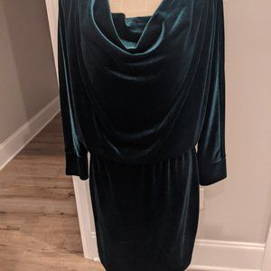 Emerald Green Velvet Dress Size 8